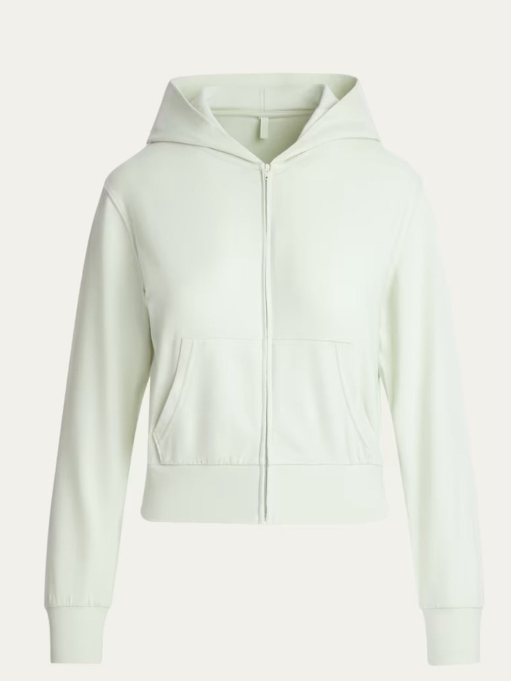SKIMS Women's Zip-Up Slim Cotton Jersey Hoodie in Spearmint